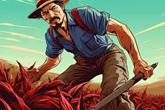 农乡场景乡村振兴建设美丽乡村插画