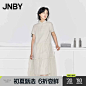 JNBY/江南布衣夏季针织连衣裙女网纱方领通勤简约A型5M4G30500-tmall.com天猫