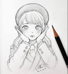 橙子鱼-0采集到线稿手稿针管笔插画