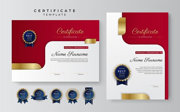 Luxury certificate o...