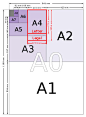 A系列纸张尺寸表-A0，A1，A2，A3，A4，A5，A6，A7，A8