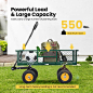 Amazon.com : VIVOHOME Heavy Duty 550 Lbs Capacity Mesh Steel Garden Cart Folding Utility Wagon with Removable Sides (Green) : Patio, Lawn & Garden
