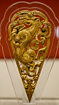 鎏金青铜当卢  西汉
1999年出土于济南章丘洛庄汉墓
藏于济南市考古研究所