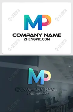 MP标志logo设计