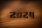 数字新年设计2024艺术字立体字模型图片