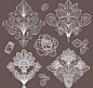 黑白欧式古典花纹花边边框装饰设计素材图片@北坤人素材