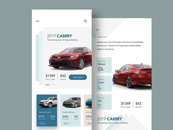 Car Rent App UI by R...