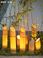 太阳能户外防水发光竹子庭院灯公园花园装饰景观灯仿真创意草坪灯