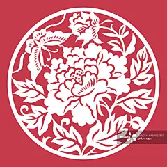 中国传统剪纸艺术(花式)图片素材