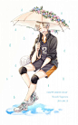 Tags: Anime, Text: Happy Birthday, Pixiv Id 1166597, Haikyuu!!, Sugawara Koushi