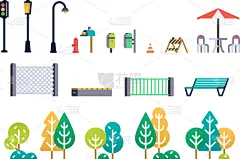 家具,街道,长椅,环境,植物群,公园,垃圾,云杉,树,布置