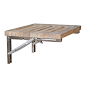 其中包括图片：Teak Wall-Mounted Bench - Foldable - N/A