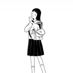 念七✔黑白手绘女生_QQ女生头像_我要个性网