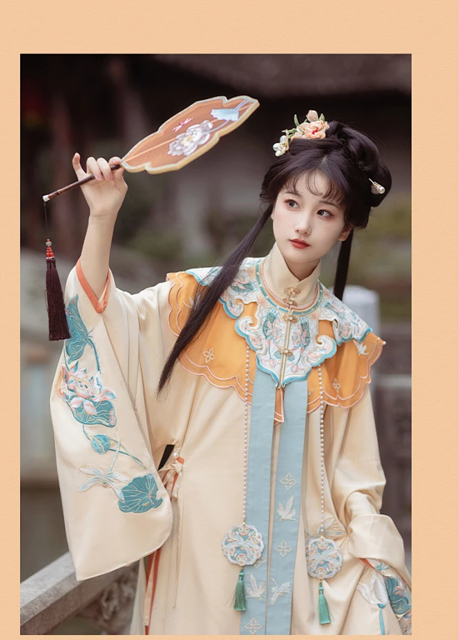 静还决 清莲子裳 原创明制汉服长袄云肩新中式马面裙套装-淘宝网-花瓣网