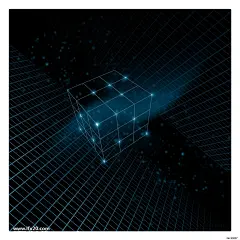 立体图形简单线条点亮焦点渐变设计AI素材