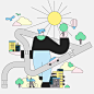 Editorial Illustration ILLUSTRATION  magazine vector