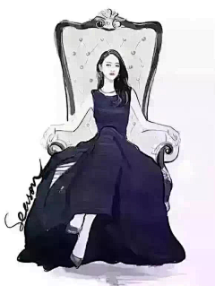 -微光米年采集到插画-时装