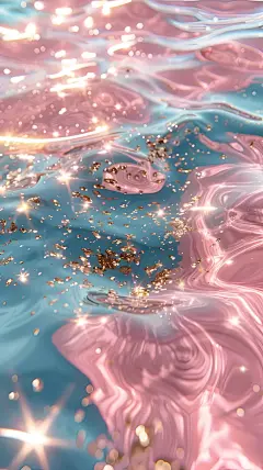 壁纸|粉蓝流水，顺风顺水！ - 小红书