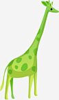绿色长颈鹿动物元素