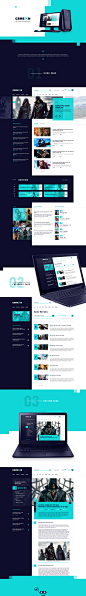 GameON - Magazine Concept : During this private project, my intention was to create innovative web-page layouts, experimenting - finding new ways. Finally I chose to go, with a playfully asymmetric content placement, highly contrasted color scheme and min
