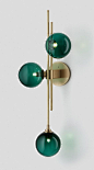 Trilogy-Wall-Sconce-Drunken-Emerald-Brass - Articolo