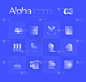Office Things Alpha Icons Set