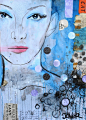 Saatchi Online Artist: Loui Jover; Paper, 2013, Mixed Media "blue"