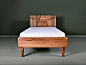 Solid wood single bed NERETVA by HOOKL und STOOL