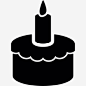 蛋糕和蜡烛图标