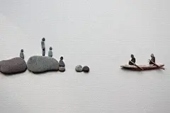 石头作画，有趣！有创意 ​​​​