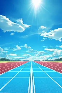AI数字艺术扁平风校园球场操场插画-众图网