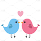 鸟类,粉色,幸福,心型,情人节,两只动物,可爱的,热情,问候