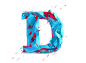 Low poly typography on Behance
