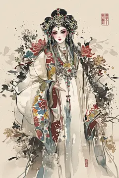戏曲人物插画形象