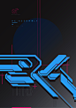 This may contain: an abstract blue and black background with the letter s in it's center, surrounded by lines