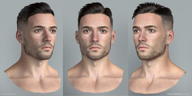 Male Head Concept, S...