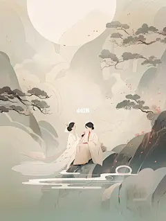 AI咒语分享｜七夕古风插画