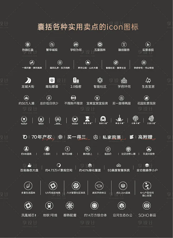 地产ICON标签图标价值点卖点-源文件-花瓣网