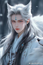 AI画了一组白毛狐狸涂...@AI小豆的快乐生活的动态