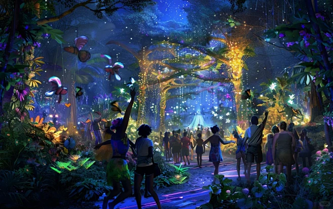 幻光森林互动场景 - 小红书