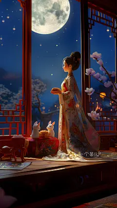 中秋节团圆嫦娥玉兔月亮月饼 (5)