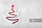 Painted christmas tree on snow background详情 - 创意图片 - 视觉中国 VCG.COM