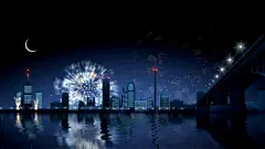 城市焰火3.无缝环路背景