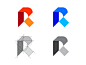 R Logo Construction money r logotype type idea branding illustration identity mark grid icon logo