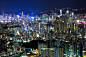 香港、 香港、 中国、 亚洲、 城市、 晚上、 夜、 灯、 房子、 摩天大楼、 建筑物 壁纸