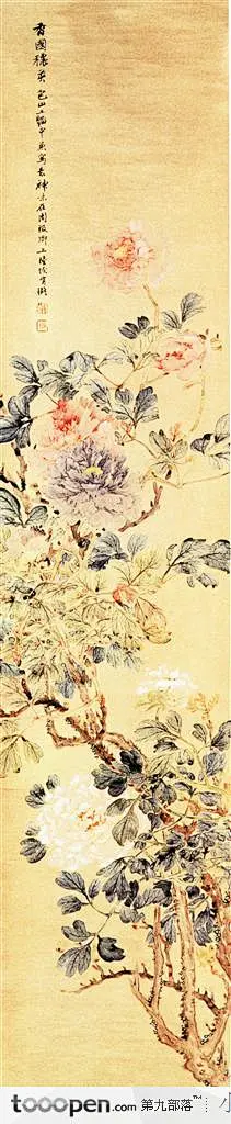 中国国画之花鸟-芙蓉花开