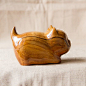 Wooden Cat Statue Wooden Cat Figurine Wood by UkrainianWoodsCarvin