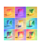 animation  cinema4d coaster color glass motion product rainbow redshift objet