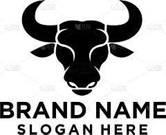 品牌名称,公牛,牛,商务,野生动物,动物,有角的,设计,剪影