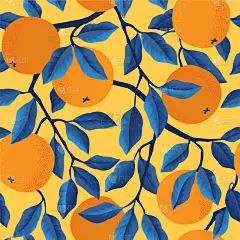 鸡尾酒,橙子,四方连续纹样,华丽的,清新,纺织品,壁纸,桔子,春天,复古